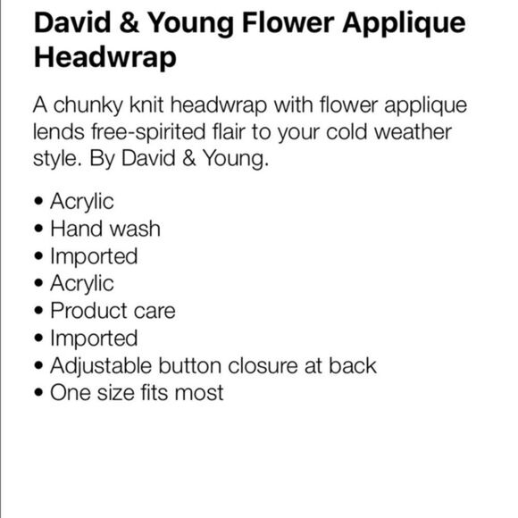 Flower appliqué Headwrap  - Picture 2 of 3